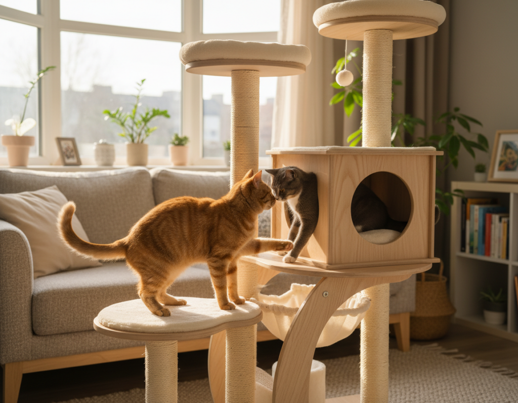 Multi-Level Activity Towers That Work Better for Two Indoor Cats