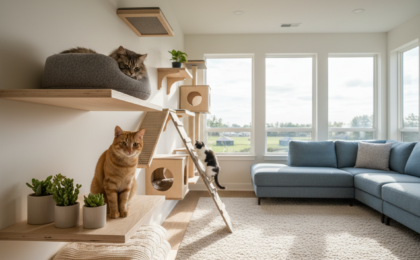 cat friendly apartment shelving