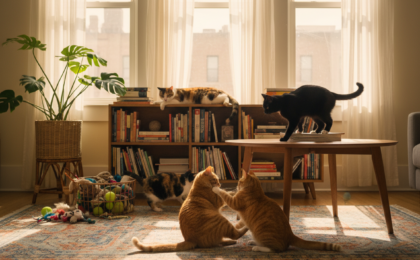 multi cat apartment stress